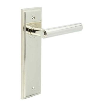 Richmond Door Handle Latch Backplate Polished Nickel Richmond Door Handle Latch Backplate Polished Nickel