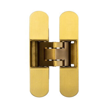 Ghost 140mm 3D Concealed Hinge Satin Brass Ghost 140mm 3D Concealed Hinge Satin Brass