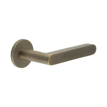 CR-101 Antique Brass Sprung Round Rose Door Handle CR-101 Antique Brass Sprung Round Rose Door Handle