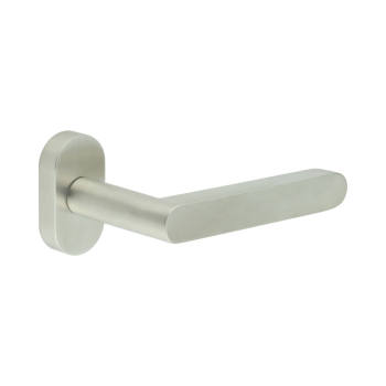 CR-101 Satin Stainless Steel Multi Point Oval Rose Door Handle CR-101 Satin Stainless Steel Multi Point Oval Rose Door Handle