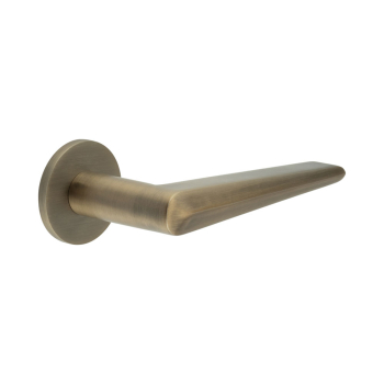 CR-107 Antique Brass Sprung Round Rose Door Handle CR-107 Antique Brass Sprung Round Rose Door Handle