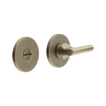 CR-804 Antique Brass Thumb Turn & Lock Round Rose CR-804 Antique Brass Thumb Turn & Lock Round Rose
