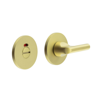 CR-804 Satin Brass Thumb Turn & Lock Round Rose w/ Indicator CR-804 Satin Brass Thumb Turn & Lock Round Rose w/ Indicator