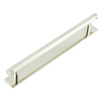 Hoxton Nile Cabinet Handles 224mm Ctrs Plain Backplate Polished Nickel Hoxton Nile Cabinet Handles 224mm Ctrs Plain Backplate Polished Nickel