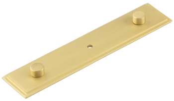 Rushton Backplate for Cupboard Knobs 140x30mm Satin Brass Rushton Backplate for Cupboard Knobs 140x30mm Satin Brass