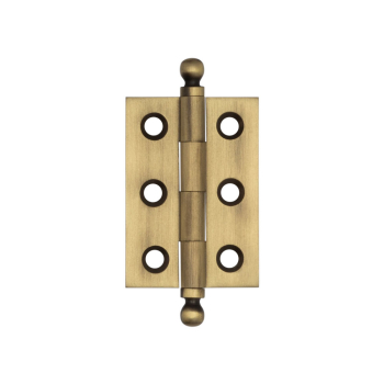 Hoxton Brass Finial Hinges 50x35mm Antique Brass Hoxton Brass Finial Hinges 50x35mm Antique Brass