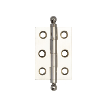 Hoxton Brass Finial Hinges 50x35mm Polished Nickel Hoxton Brass Finial Hinges 50x35mm Polished Nickel