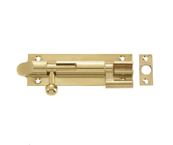 Jedo Brass Bell Shape Necked Barrel Bolts 102x32mm Polished Brass Jedo Brass Bell Shape Necked Barrel Bolts 102x32mm Polished Brass