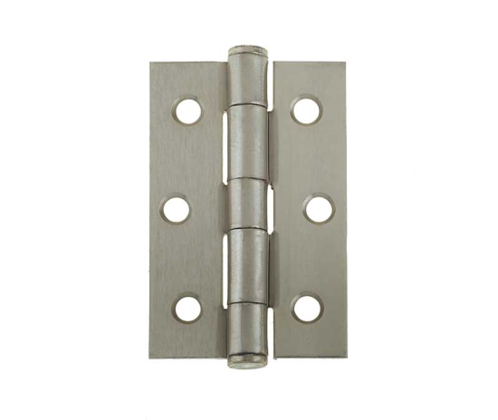 Jedo Grade 7 Steel Heavy Duty Button Tip Hinges 76x50x2mm Satin Nickel