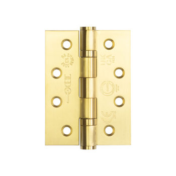 Certifire Stainless Steel Grade 13 Ball Bearing Hinges 102x76x3mm Satin Brass Certifire Stainless Steel Grade 13 Ball Bearing Hinges 102x76x3mm Satin Brass