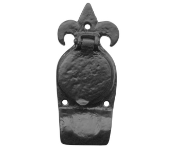 Antique Fleur De Lys Cylinder Pull 123mm Black Antique Fleur De Lys Cylinder Pull 123mm Black