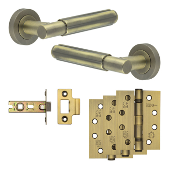 Complete Bloom Door Handle Pack - Internal Doors - Antique Brass Complete Bloom Door Handle Pack - Internal Doors - Antique Brass