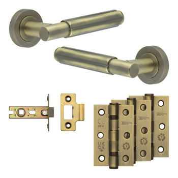 Complete Bloom Door Handle Pack - Internal Doors - Antique Brass Complete Bloom Door Handle Pack - Internal Doors - Antique Brass