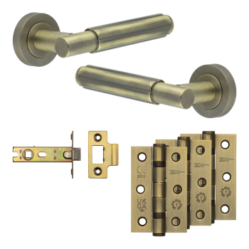 Complete Bloom Door Handle Pack - Internal Doors - Antique Brass Complete Bloom Door Handle Pack - Internal Doors - Antique Brass