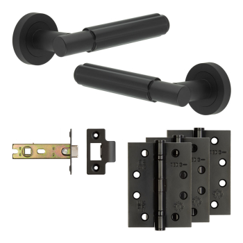 Complete Bloom Door Handle Pack - Internal Doors - Black Complete Bloom Door Handle Pack - Internal Doors - Black