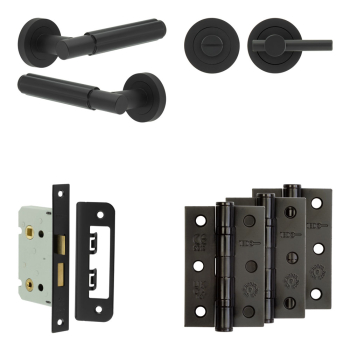 Complete Bloom Door Handle Pack - Internal Doors - Black Complete Bloom Door Handle Pack - Internal Doors - Black