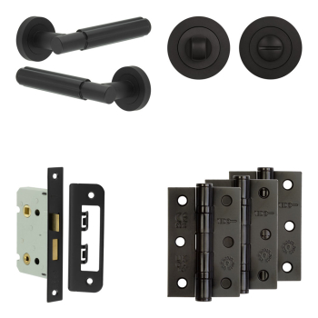 Complete Bloom Door Handle Pack - Internal Doors - Black Complete Bloom Door Handle Pack - Internal Doors - Black