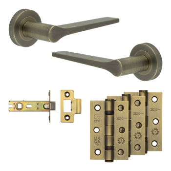 Complete Gio Door Handle Pack - Internal Doors - Antique Brass Complete Gio Door Handle Pack - Internal Doors - Antique Brass