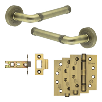 Complete Midtown Door Handle Pack - Internal Doors - Antique Brass Complete Midtown Door Handle Pack - Internal Doors - Antique Brass