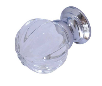 Jedo Pumpkin Glass Cupboard Knobs 35mm Polished Chrome Jedo Pumpkin Glass Cupboard Knobs 35mm Polished Chrome