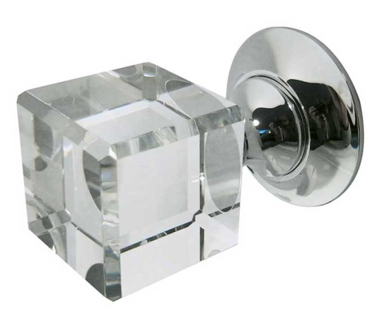 JH1170 Cube glass mortice knob
