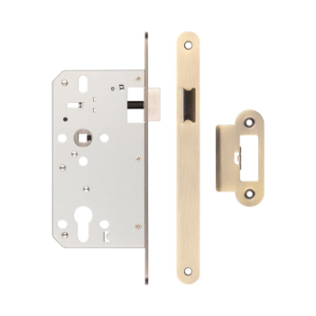 72mm Antique Brass Din Euro Latch Radiused 60mm Backset 72mm Antique Brass Din Euro Latch Radiused 60mm Backset