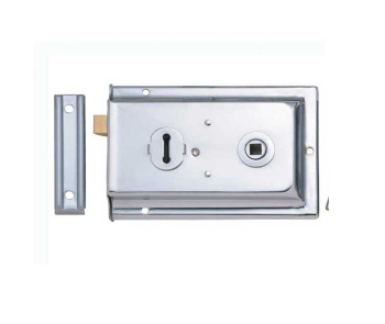 Reversible Rim Lock 152x102mm Polished Chrome Reversible Rim Lock 152x102mm Polished Chrome