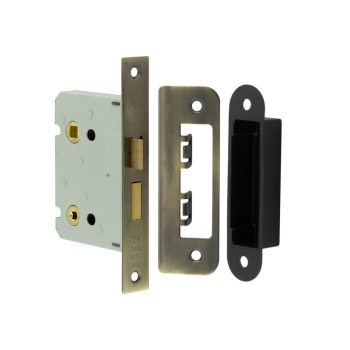Jedo Kontrax Bathroom locks with Square Forend & Radiused Strike Plate 76mm Antique Brass Jedo Kontrax Bathroom locks with Square Forend & Radiused Strike Plate 76mm Antique Brass