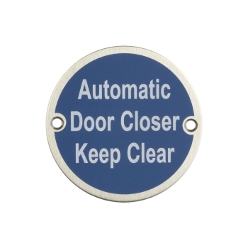 Stainless Steel Automatic Door Closer Keep Clear 75mm Satin Stainless Steel Stainless Steel Automatic Door Closer Keep Clear 75mm Satin Stainless Steel