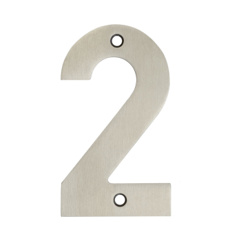 100mm Numerals SSS Finish 100mm Satin Stainless Steel No. 2 100mm Numerals SSS Finish 100mm Satin Stainless Steel No. 2