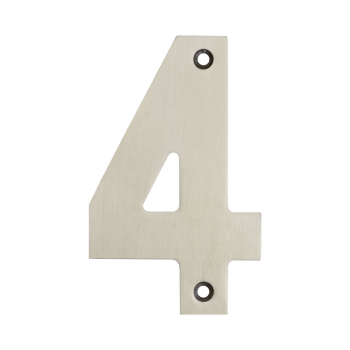 100mm Numerals SSS Finish 100mm Satin Stainless Steel No. 4 100mm Numerals SSS Finish 100mm Satin Stainless Steel No. 4