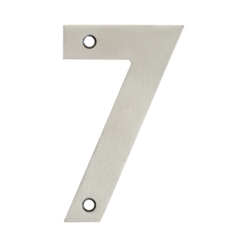 100mm Numerals SSS Finish 100mm Satin Stainless Steel No. 7 100mm Numerals SSS Finish 100mm Satin Stainless Steel No. 7