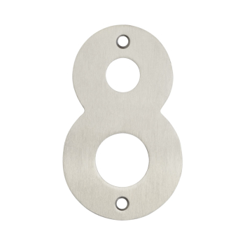 100mm Numerals SSS Finish 100mm Satin Stainless Steel No. 8 100mm Numerals SSS Finish 100mm Satin Stainless Steel No. 8