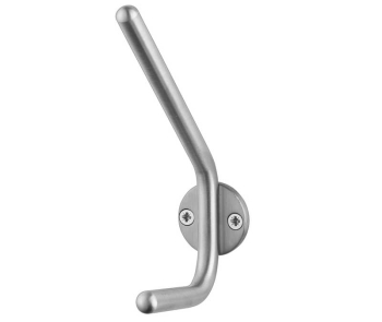 Stainless Steel Hat & Coat Hooks 130x35mm Satin Stainless Steel Stainless Steel Hat & Coat Hooks 130x35mm Satin Stainless Steel
