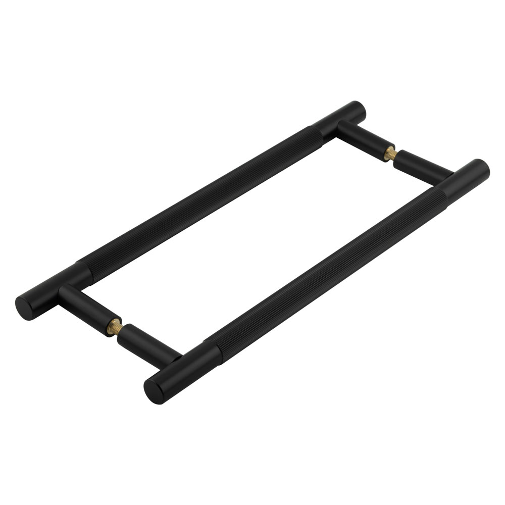 Line Pull Handle Venice Linear Pull Handles Venice Linear Knurled 300x19mm Black Pull ...