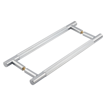 Venice Linear Knurled 300x19mm Polished Chrome Pull Handle Back to Back Venice Linear Knurled 300x19mm Polished Chrome Pull Handle Back to Back
