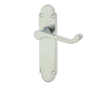 Epsom Suite Door Handle on Latchplate Satin Chrome Epsom Suite Door Handle on Latchplate Satin Chrome