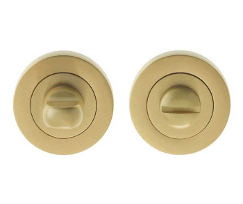 Jedo Designer Turns & Releases 50mm Round Rose no Indicator 50x10mm Satin Brass Jedo Designer Turns & Releases 50mm Round Rose no Indicator 50x10mm Satin Brass