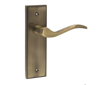 Ronda Suite Door Handles on Latchplate Antique Bronze Ronda Suite Door Handles on Latchplate Antique Bronze