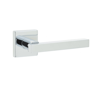 Kubus Straight Door Handle on Rose Polished Chrome Kubus Straight Door Handle on Rose Polished Chrome