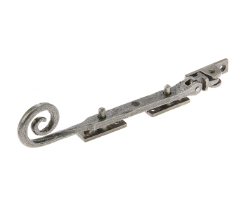 Valley Forge Curly Tail Casement Stays 203x15x6mm Pewter Valley Forge Curly Tail Casement Stays 203x15x6mm Pewter