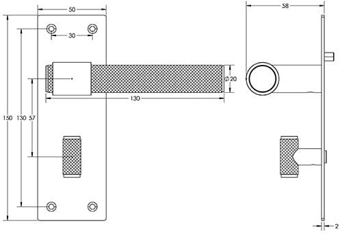 Nero T-Bar Lever on Plate Tech