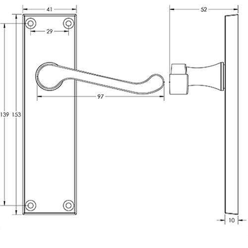 Victorian Scroll Technical Drawing