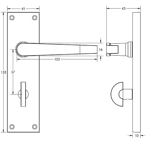 Victorian Straight Technical Drawing