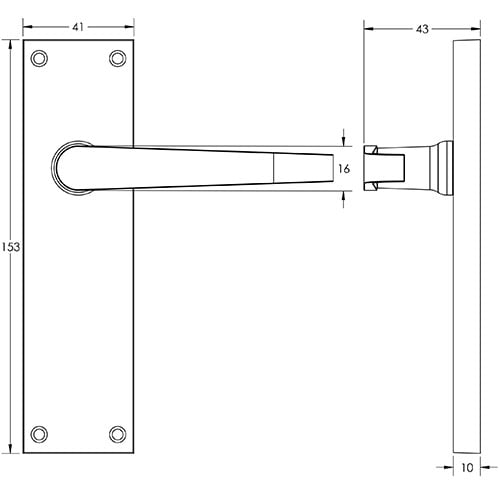 Victorian Straight Technical Drawing
