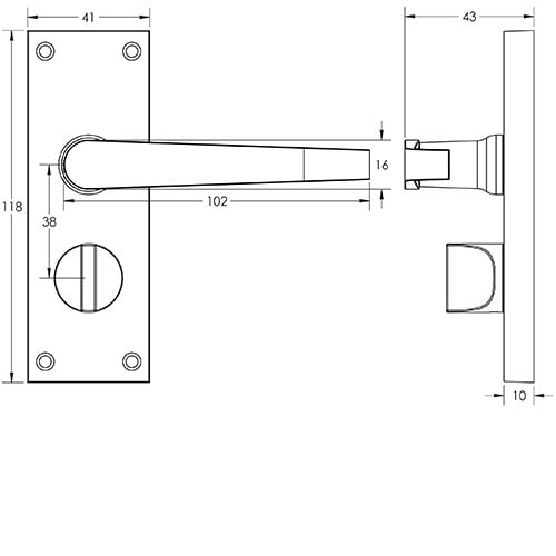 Victorian Straight Technical Drawing